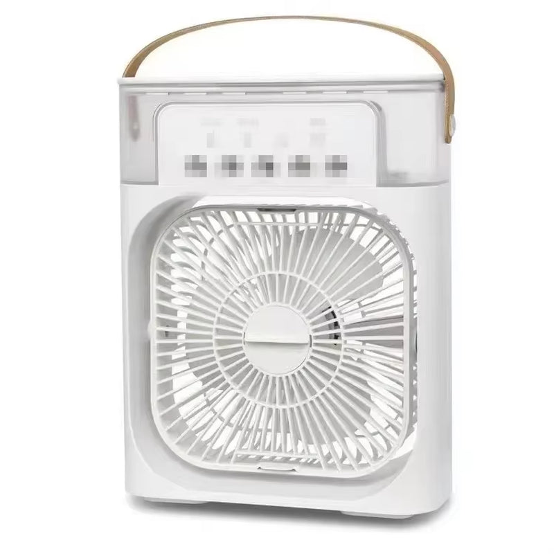 Portable Fan Air Conditioners USB Electric Fan Air Cooler LED Night Light Water Mist Fun 3 in 1 Air Humidifier for Home